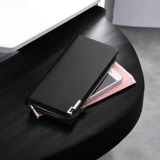 Δερμάτινο Ανδρικό πορτοφόλι William Polo 209 smooth black