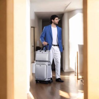 Βαλίτσα Laptop χειραποσκευή καμπίνας Bange YL200 ασημί