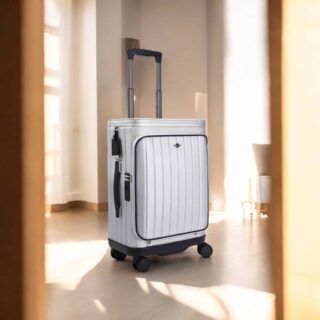 Βαλίτσα Laptop χειραποσκευή καμπίνας Bange YL200 ασημί