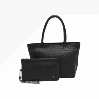 Electra-15-110 Τσάντα Γυναικεία Μεγάλη Δερμάτινη Μαύρη