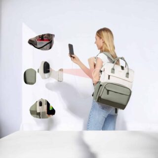 Γυναικείο Σακίδιο Φορητού Υπολογιστή Lovevook 15,6” MB2046 Beige/light green