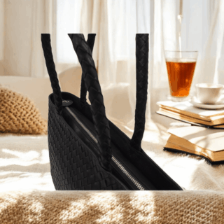 Electra-15-110 Τσάντα Γυναικεία Μεγάλη Δερμάτινη Μαύρη