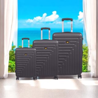 Caterpillar Rockford Σετ Βαλίτσες 3 Τεμαχίων Μαύρες