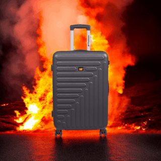 Caterpillar Rockford Σετ Βαλίτσες Μεσαία & Μεγάλη Μαύρες