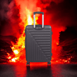 Caterpillar Rockford Σετ Βαλίτσες Μεσαία & Μεγάλη Μαύρες