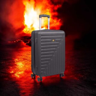 Caterpillar Rockford Σετ Βαλίτσες Μεσαία & Μεγάλη Μαύρες