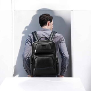 Bopai Δερμάτινο Σακίδιο Πλάτης Laptop 15.6” 25L Μαύρο