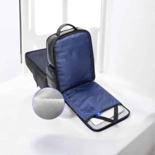 Bopai Δερμάτινο Σακίδιο Πλάτης Laptop 15.6” 25L Μαύρο