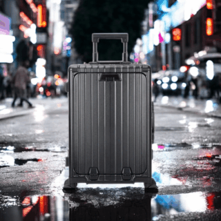 Βαλίτσα χειραποσκευή αλουμινίου σκληρή Bopai 33-860201 μαύρο