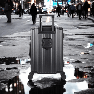 Βαλίτσα χειραποσκευή αλουμινίου σκληρή Bopai 33-860201 μαύρο