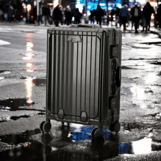 Βαλίτσα χειραποσκευή αλουμινίου σκληρή Bopai 33-860201 μαύρο