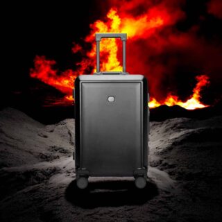 Βαλίτσα χειραποσκευή αλουμινίου σκληρή Bopai 833-861201 μαύρο