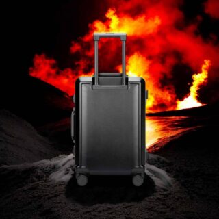 Βαλίτσα χειραποσκευή αλουμινίου σκληρή Bopai 833-861201 μαύρο