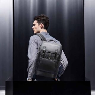 Bopai Δερμάτινο Σακίδιο Πλάτης 20L για Laptop 15,6” Μαύρο