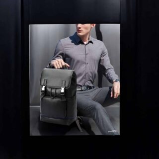 Bopai Δερμάτινο Σακίδιο Πλάτης 20L για Laptop 15,6” Μαύρο