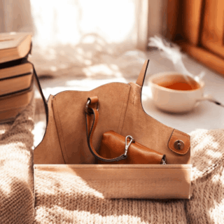 Olympia-15-114 Τσάντα Γυναικεία Μεγάλη Δερμάτινη Καφέ