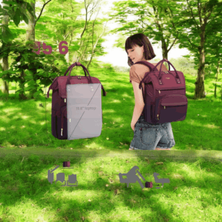 Γυναικείο Σακίδιο Φορητού Υπολογιστή Lovevook 15,6” MB2197 wine/purple