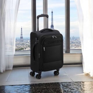 Securitech by Delsey Βαλίτσα καμπίνας expandable 55cm Black