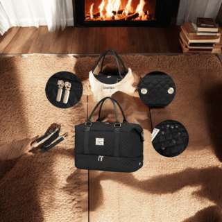 Σακ Βουαγιαζ με Θέση για Παπούτσια & Τσάντα Καλλυντικών Lovevook UB2062 black