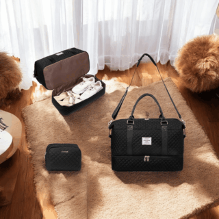 Σακ Βουαγιαζ με Θέση για Παπούτσια & Τσάντα Καλλυντικών Lovevook UB2062 black