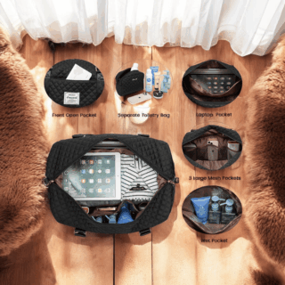 Σακ Βουαγιαζ με Θέση για Παπούτσια & Τσάντα Καλλυντικών Lovevook UB2062 black