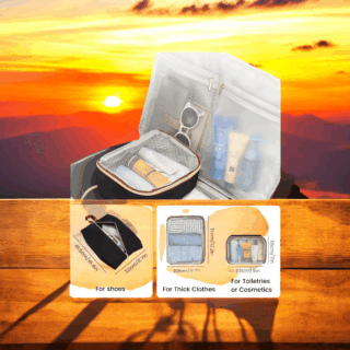 Σακίδιο Ταξιδίου Γυναικείο 40L Carry on 17.3″ Lovevook MB2165 black-beige