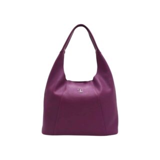 Alkioni-15-114 Τσάντα Γυναικεία Μεγάλη Δερμάτινη Μώβ