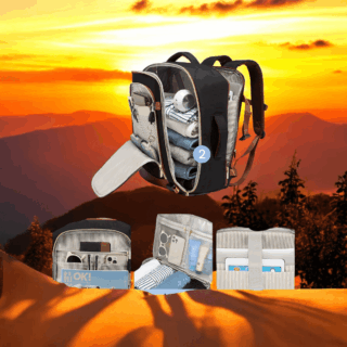 Σακίδιο Ταξιδίου Γυναικείο 40L Carry on 17.3″ Lovevook MB2165 black-beige