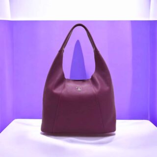 Alkioni-15-114 Τσάντα Γυναικεία Μεγάλη Δερμάτινη Μώβ