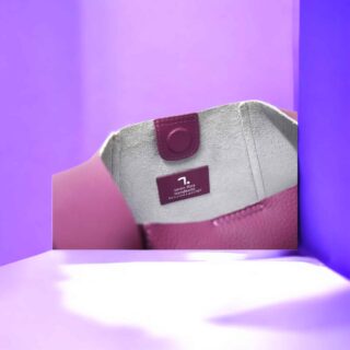 Alkioni-15-114 Τσάντα Γυναικεία Μεγάλη Δερμάτινη Μώβ