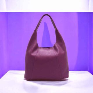 Alkioni-15-114 Τσάντα Γυναικεία Μεγάλη Δερμάτινη Μώβ