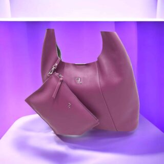 Alkioni-15-114 Τσάντα Γυναικεία Μεγάλη Δερμάτινη Μώβ