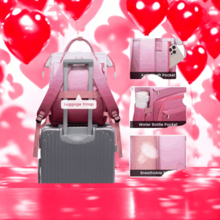 Γυναικείο Σακίδιο Lovevook 15.6” MB2197 beige-pink