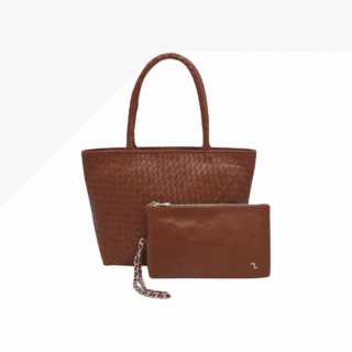 Electra 15-110 Τσάντα Γυναικεία Μεγάλη Δερμάτινη Κονιάκ