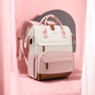 Γυναικείο Σακίδιο Φορητού Υπολογιστή Lovevook 15,6” MB2046 Beige/Pink