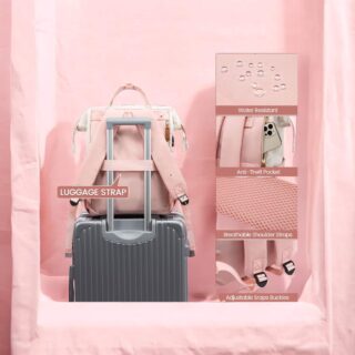 Γυναικείο Σακίδιο Φορητού Υπολογιστή Lovevook 15,6” MB2046 Beige/Pink