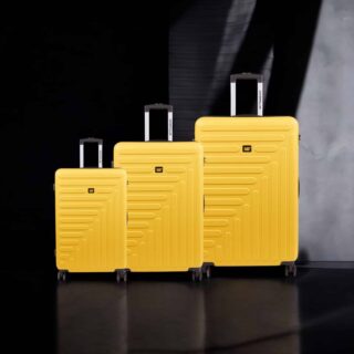 Caterpillar Rockford Σετ Βαλίτσες 3 Τεμαχίων Κίτρινες