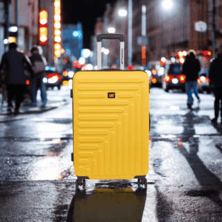 Caterpillar Rockford Σετ Βαλίτσες Μεσαία & Μεγάλη Κίτρινες