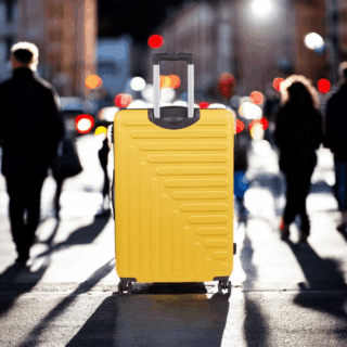 Caterpillar Rockford Σετ Βαλίτσες Μεσαία & Μεγάλη Κίτρινες