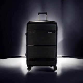 Seagull Μεγάλη Βαλίτσα Σκληρή Μαύρη με 4 Ρόδες Ύψους 75εκ.