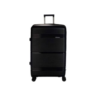 Seagull Μεγάλη Βαλίτσα Σκληρή Μαύρη με 4 Ρόδες Ύψους 75εκ.