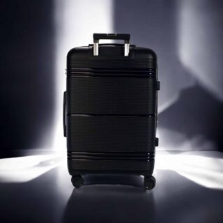 Seagull Μεγάλη Βαλίτσα Σκληρή Μαύρη με 4 Ρόδες Ύψους 75εκ.