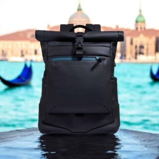 Piquadro Σακίδιο πλάτης roll top για laptop 15.6