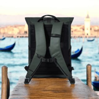 Piquadro Σακίδιο πλάτης roll top για laptop 15.6