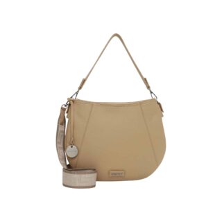 Τσάντα E&N Enna Μεσαία Λεπτό Συνθετικό με Φερμουάρ μπέζ