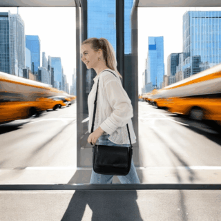 Τσάντα ώμου emily & noah Tours RUE 09 μεγάλη black