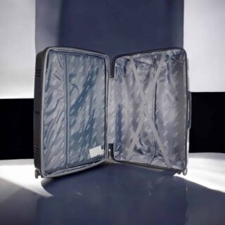 Seagull Μεγάλη Βαλίτσα Σκληρή Μαύρη με 4 Ρόδες Ύψους 75εκ.