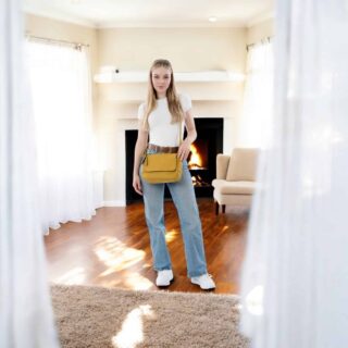 Τσάντα ώμου emily & noah Tours RUE 09 μεγάλη κίτρινο