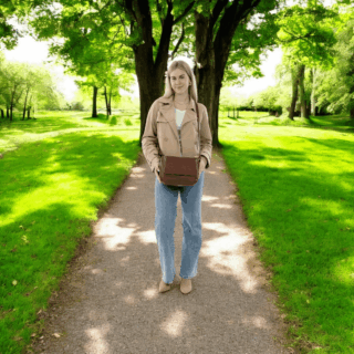 Τσάντα ώμου emily & noah Tours RUE 09 μεγάλη καφέ