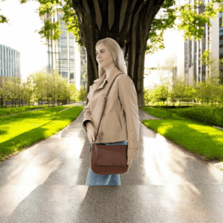 Τσάντα ώμου emily & noah Tours RUE 09 μεγάλη καφέ